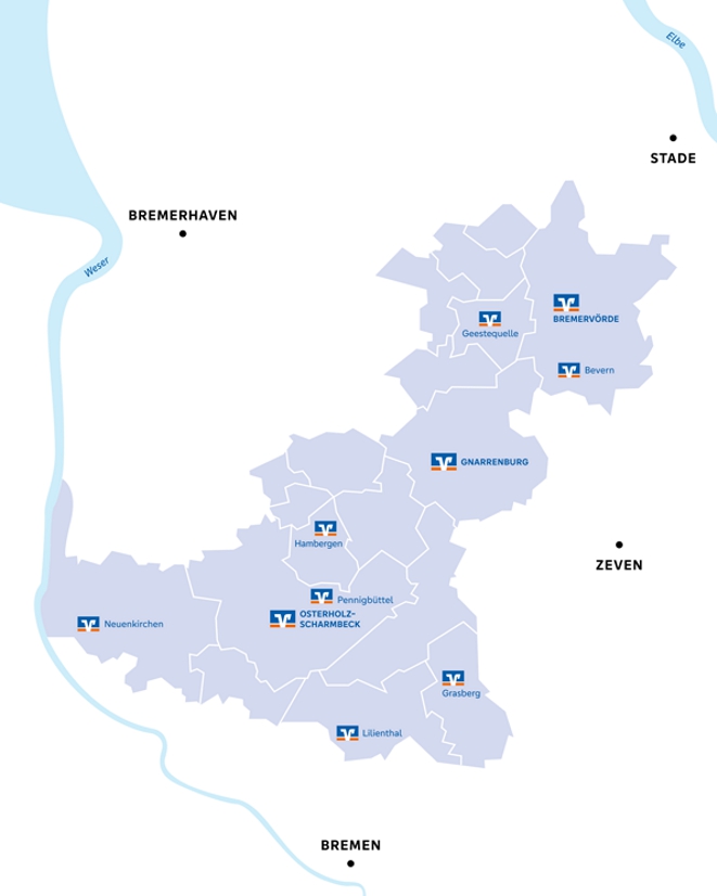 Geschäftsstellen Volksbank eG Osterholz Bremervörde
